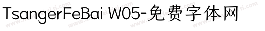 TsangerFeBai W05字体转换